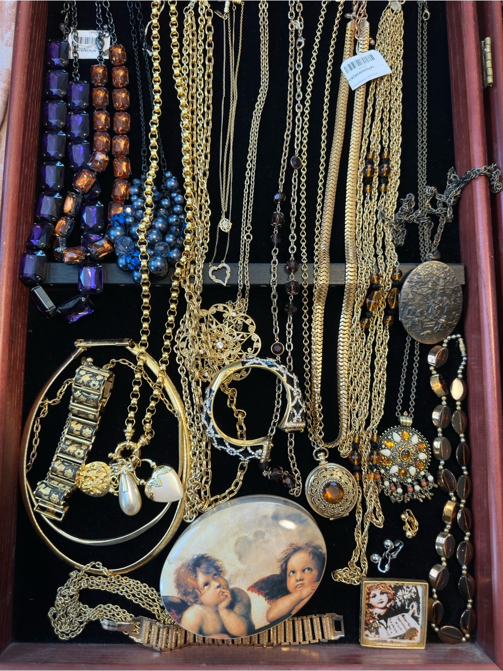 Gold-Tone Women's Necklace and Pendant Collection - Elegant Gold Finish